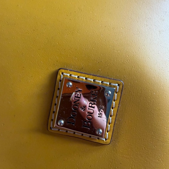 Dooney & Bourke Yellow Leather Tote - Picture 5 of 5